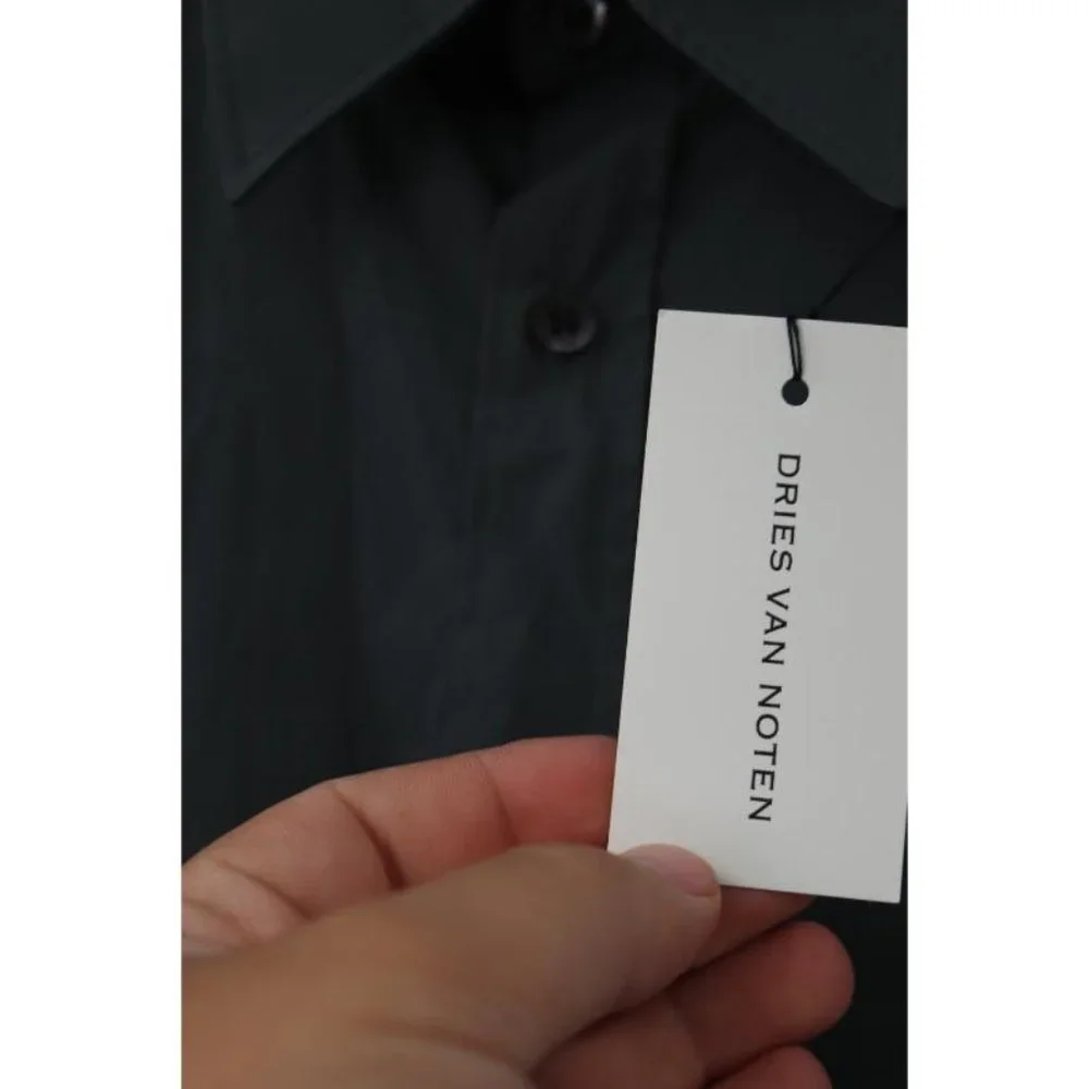 NWT Dries Van Noten Dress Shirt Mens 50 Cadogan M.W. Gray Long Sleeve Button Up - Picture 4 of 11